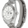 Super Clone Silver Rolex Sky Dweller White Dial oyster